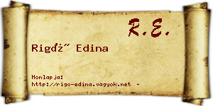 Rigó Edina névjegykártya